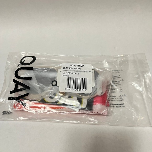 New Quay Australia High Key Micro Sunglasses Polarized Gold Brown Fade - Picture 2 of 8